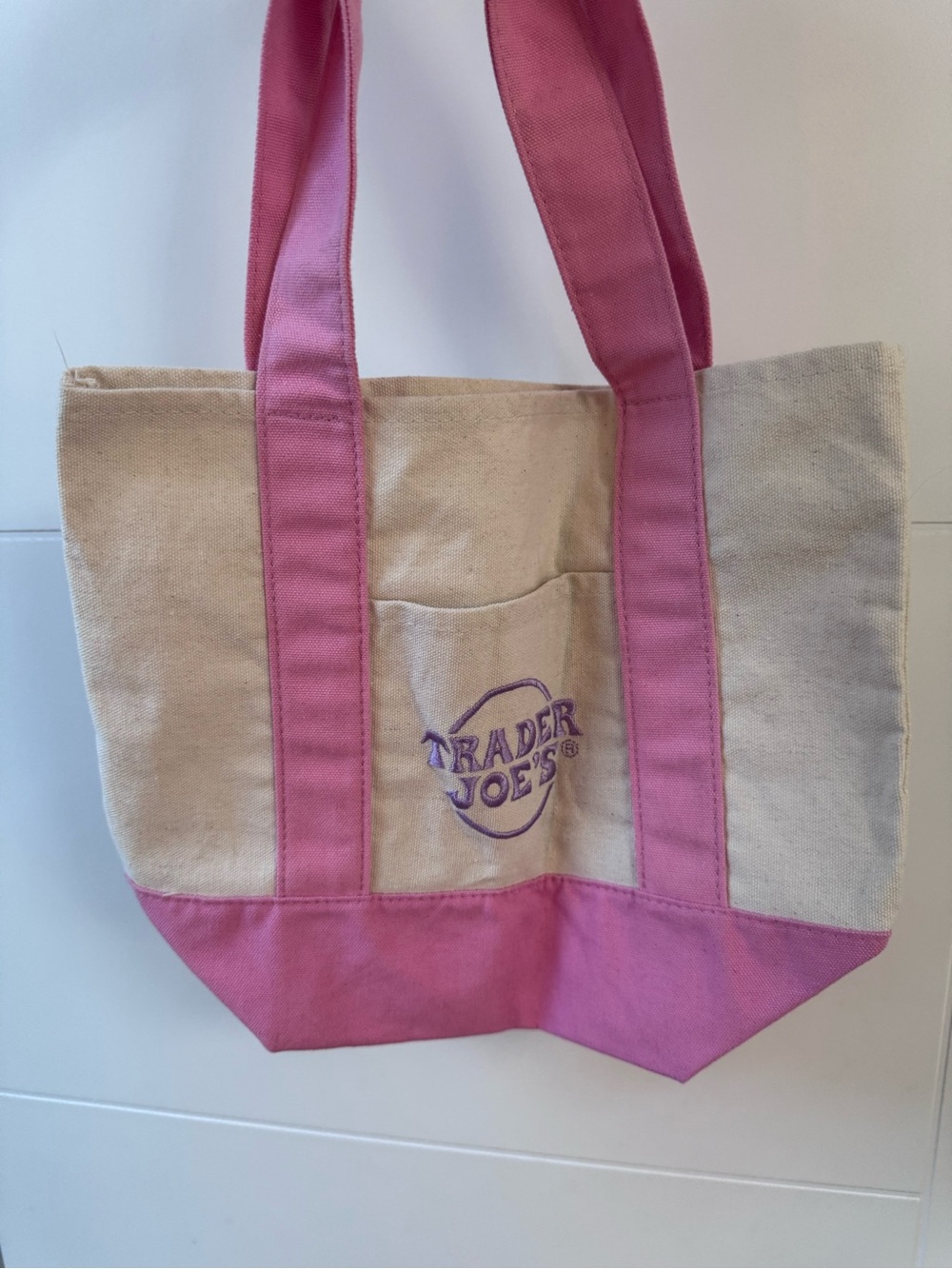Trader Joe’s Pink Canvas Tote Bag